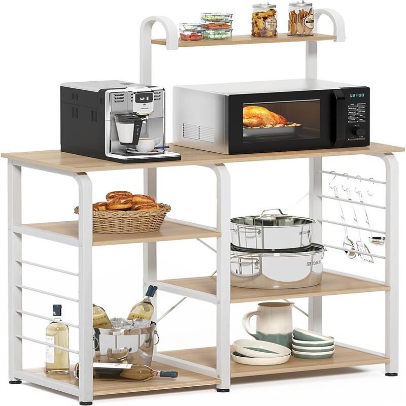 Stand Kitchen Cart - 16.54"D x 35.43"W x 51.18"H - Maple