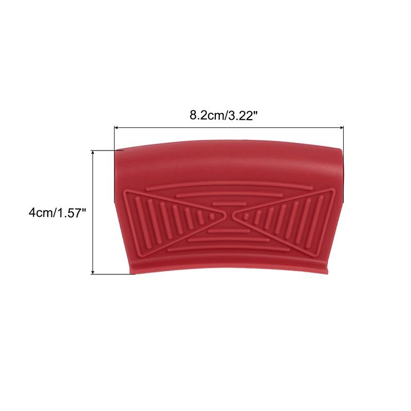 Silicone Assist Hot Pan Handle Holder Hot Skillet Handle Covers - Red - 2pcs