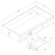 preview thumbnail 3 of 13, South Shore Arlen Mates Bed with 3 Drawers
