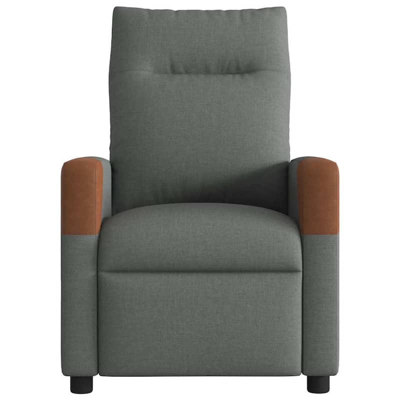 vidaXL Massage Recliner Chair Dark Grey Fabric