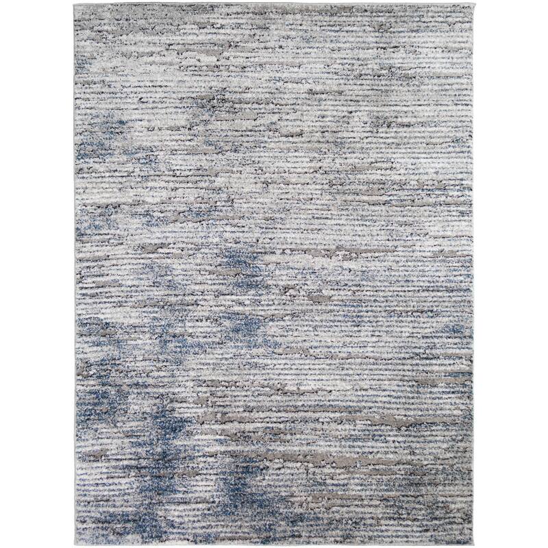 Denver Druid Transitional Area Rug - 7'10"x9'10" - Blue