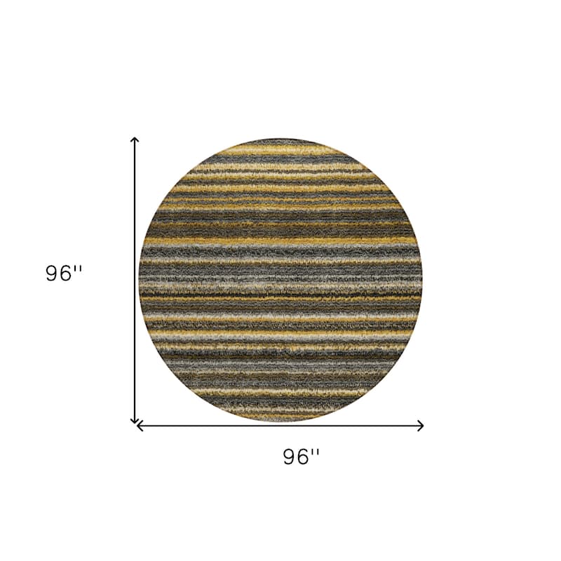 HomeRoots Striped Transitional Rectangle Outdoor Rug