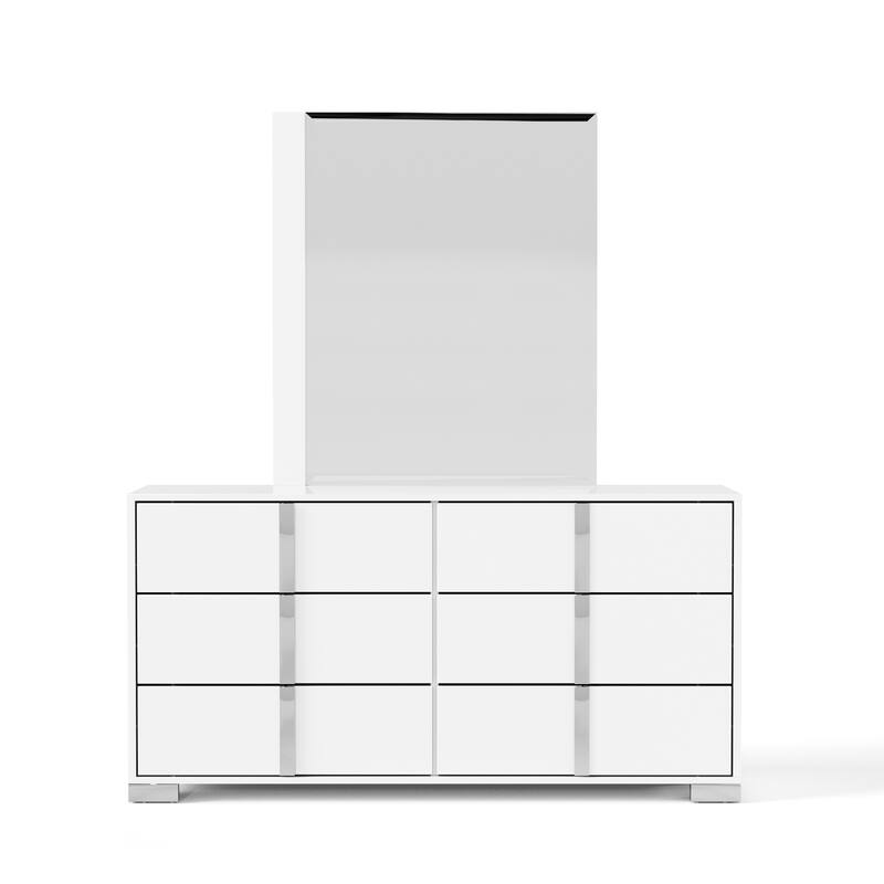 Furniture of America Erina Modern Glossy 5-Piece Panel Bedroom Set