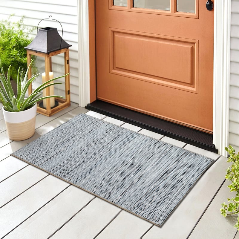Liora Manne Miranda Tweed Stripe Indoor/Outdoor Rug