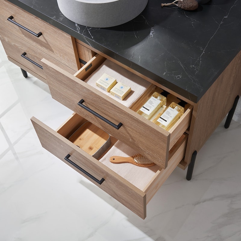 Trento Bath Vanity with Sintered Stone Top with Concrete Sink (C)