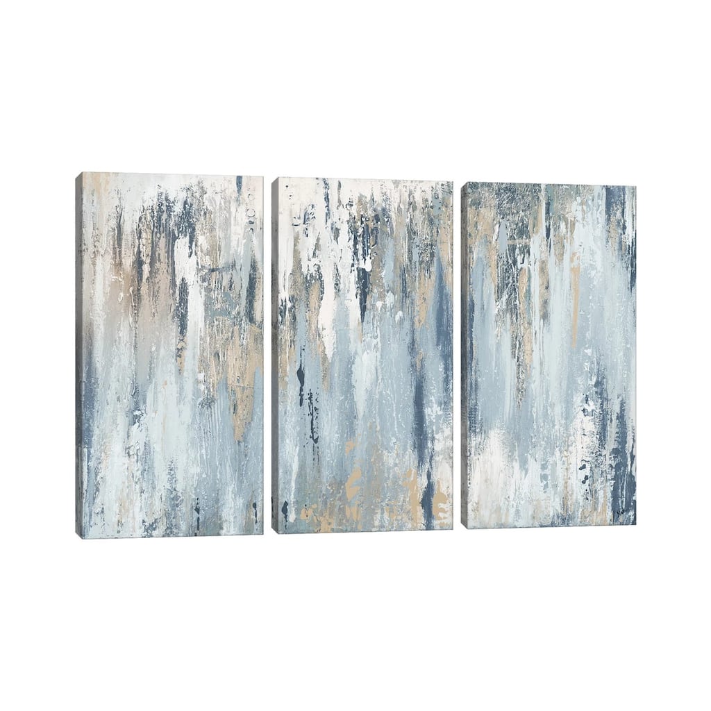 iCanvas "Blue Illusion" by Patricia Pinto 3-Piece Canvas Wall Art Set