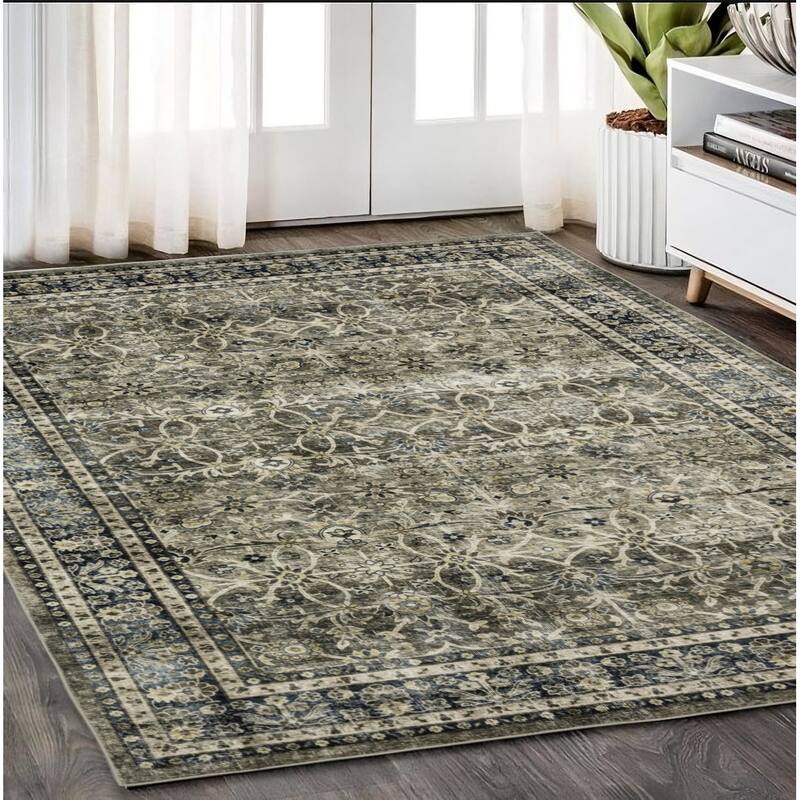 HomeRootsOriental Traditional Rectangle Area Rug - 83.86' X '59.84' X '0.12