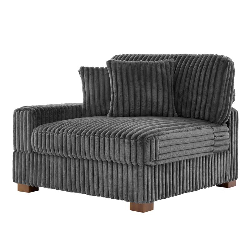 118.4"W Plush Modular Sectional Sofa with Pillows