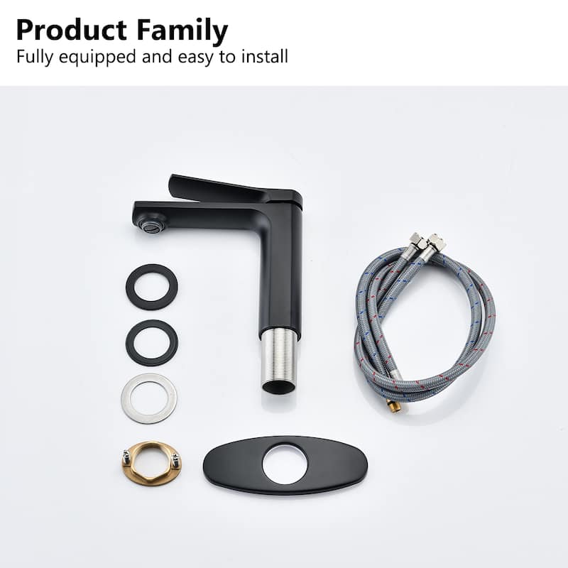 BATHLET Vessel Sink Faucet with Deck Plate, Bathroom Faucet