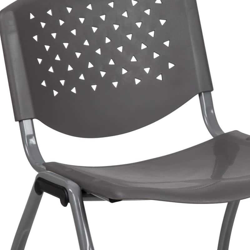 880 lb. Capacity Plastic Stack Chair with Powder Coated Frame