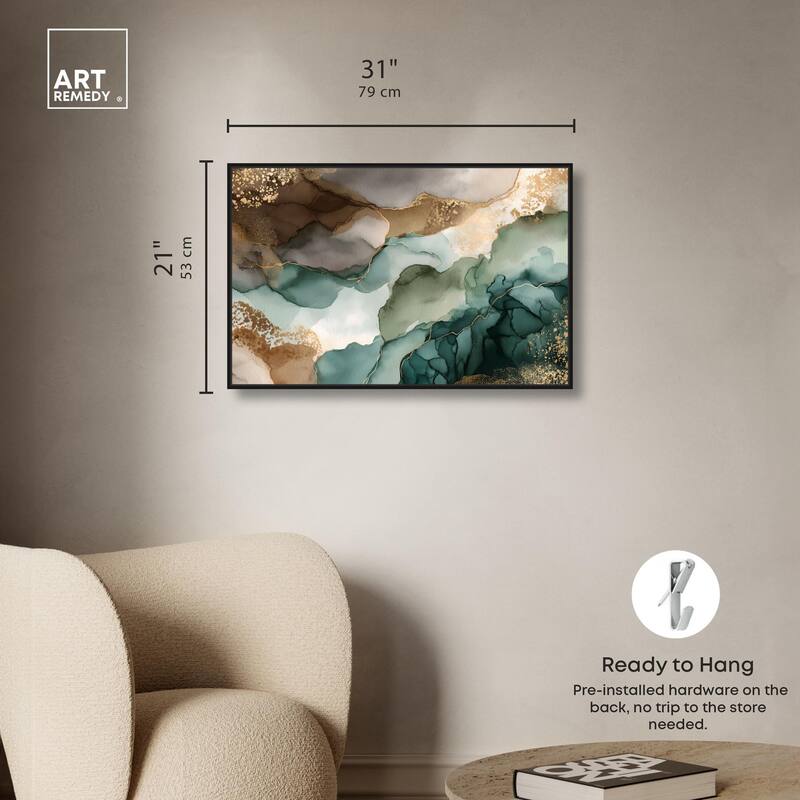Golden Estuary I Canvas by Art Remedy