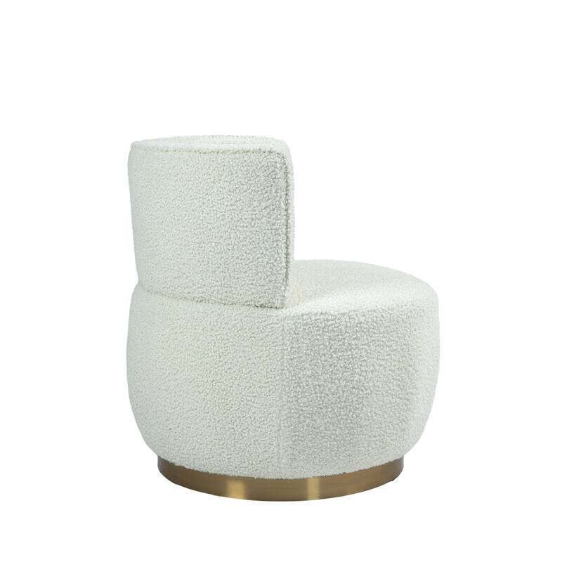 360 Degree Swivel Cuddle Barrel Accent Sofa Chairs, Round Armchairs with Wide Upholstered, Fluffy Velvet Fabric Chair