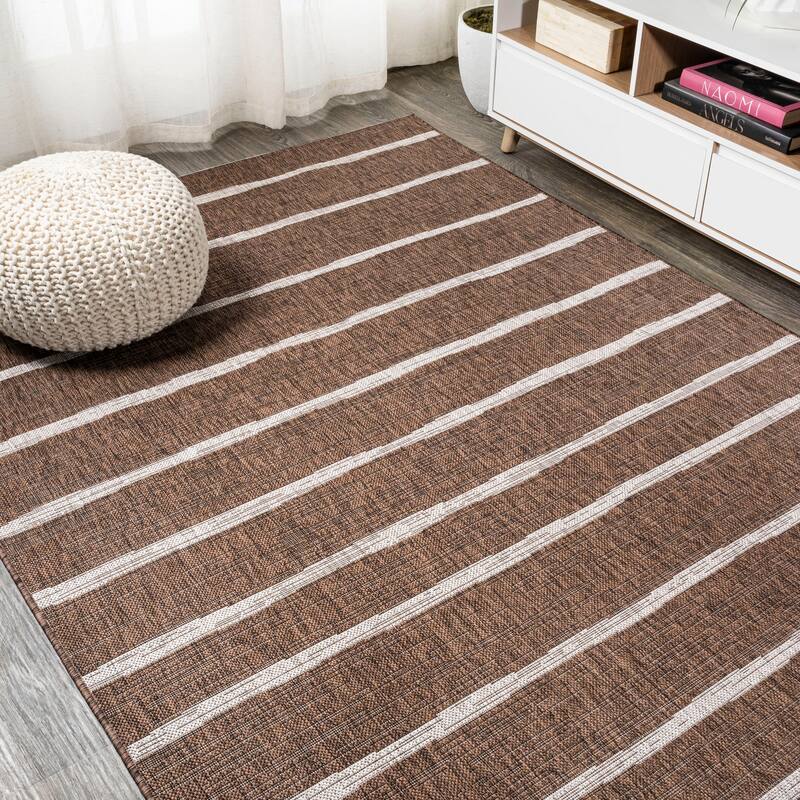 JONATHAN Y Andratx Berber Stripe Indoor/Outdoor Area Rug