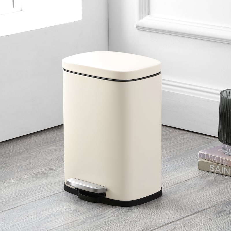 happimess 13-Gallon Trash Can with Soft-Close Lid and FREE Mini Trash Can