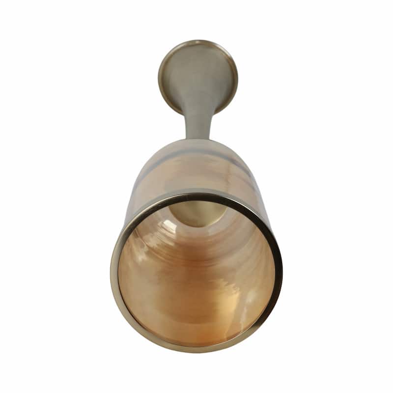 Modern Metal and Glass Floor Candle Stand for Pillar Candles