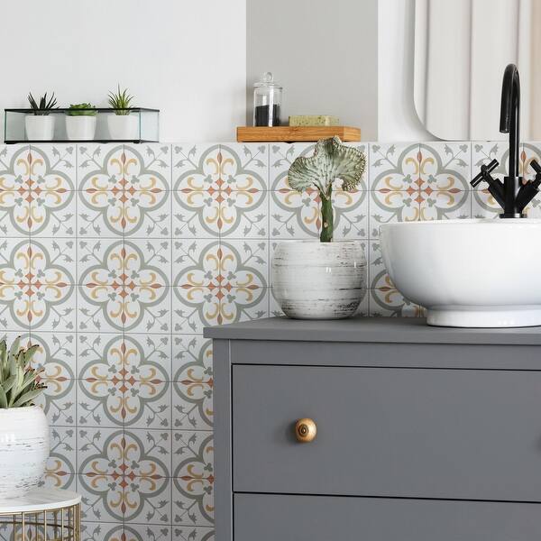 slide 2 of 14, Merola Tile Revival Mini Memory 3-7/8" x 3-7/8" Ceramic Floor and Wall Tile Case (81 Tiles)