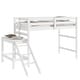 preview thumbnail 5 of 17, Twin Size Pine Wood Loft Bed with Platform and Ladder