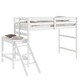 preview thumbnail 5 of 5, White Loft Bed with Platform and Ladder