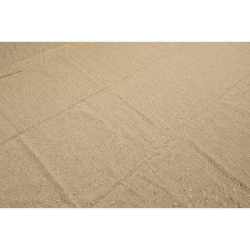 9'2''x12'6'' Handwoven Flatweave Wool Beige Superfine Modern Solid Kilim Rug - 9' 2'' x 12' 6''