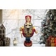 preview thumbnail 6 of 4, Fraser Hill Farm 3-Ft. Roly Poly Nutcracker Toy Soldier, Resin Staue w/ LED Lights, Christmas Decor, Red