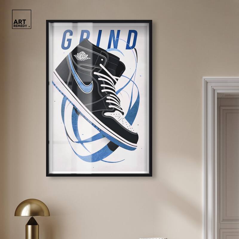 Blue Ribbon Sneaker Shadowbox by Art Remedy