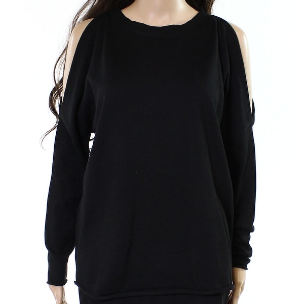 John + Jenn Women Large Cold Shoulder Pullover Sweater