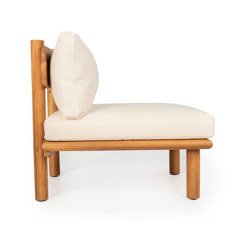 Christopher Knight Home - Ardeno Outdoor Acacia Wood Patio Chair with Cushions and Water-Repellent Fabric, Set of 2 - 25.98