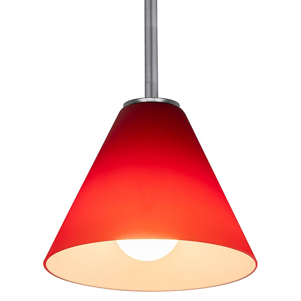 Access Lighting Martini 1 Light LED Pendant - 7" Wide with Red Glass