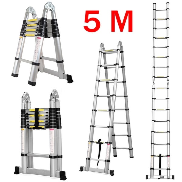 Finether 5m aluminium telescopic hot sale ladder