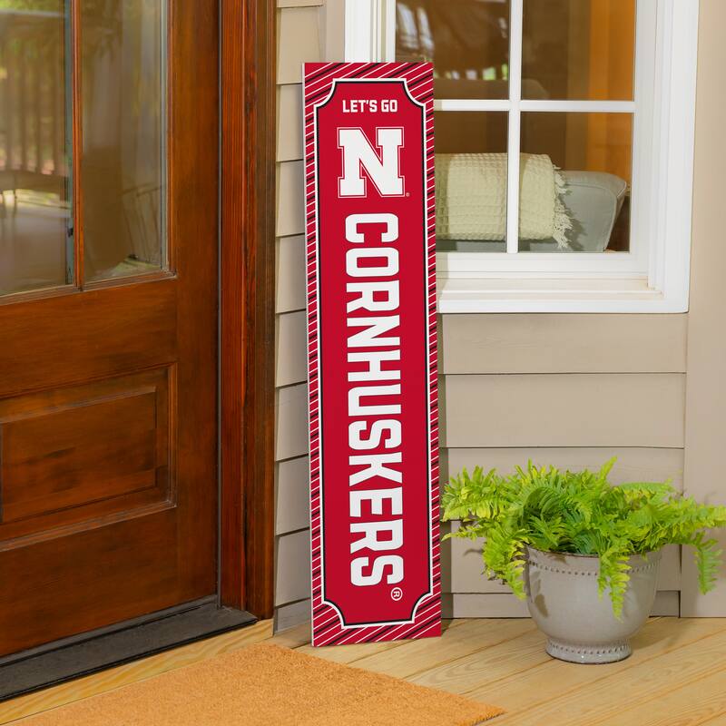 47" Double Sided Seasonal Porch Leaner, University of Nebraska - 47" x 11.25"