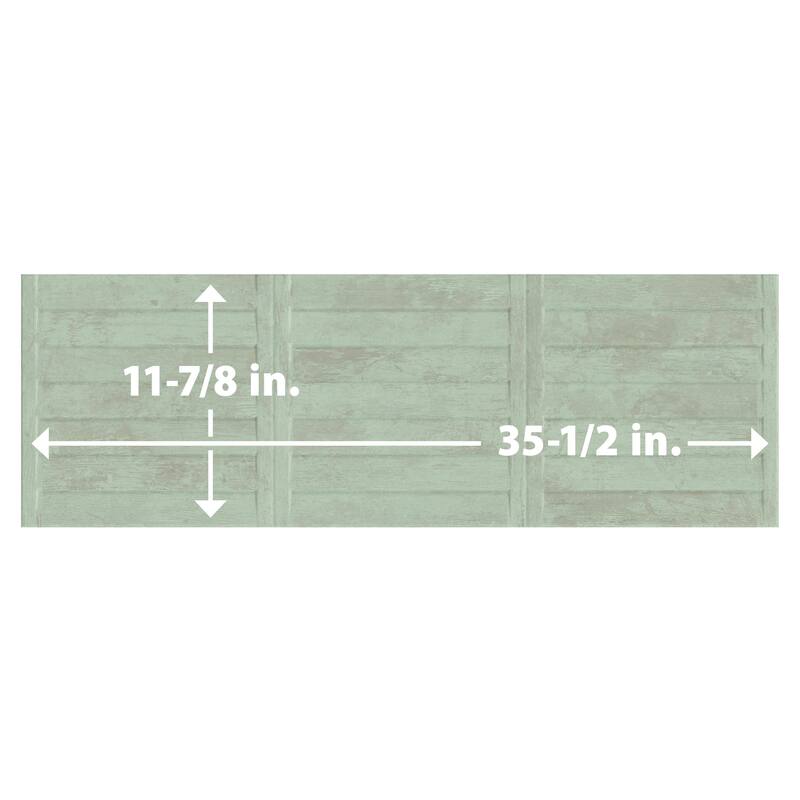 Merola Tile Habanera Decor Verde 11-7/8" x 35-1/2" Fluted Ceramic Wall Tile