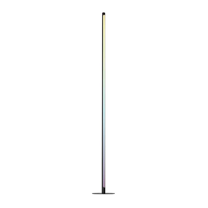 DALS Connect Axis 50 Inch Smart Cylinder Floor Lamp - 50-Inch - 50-Inch - Black