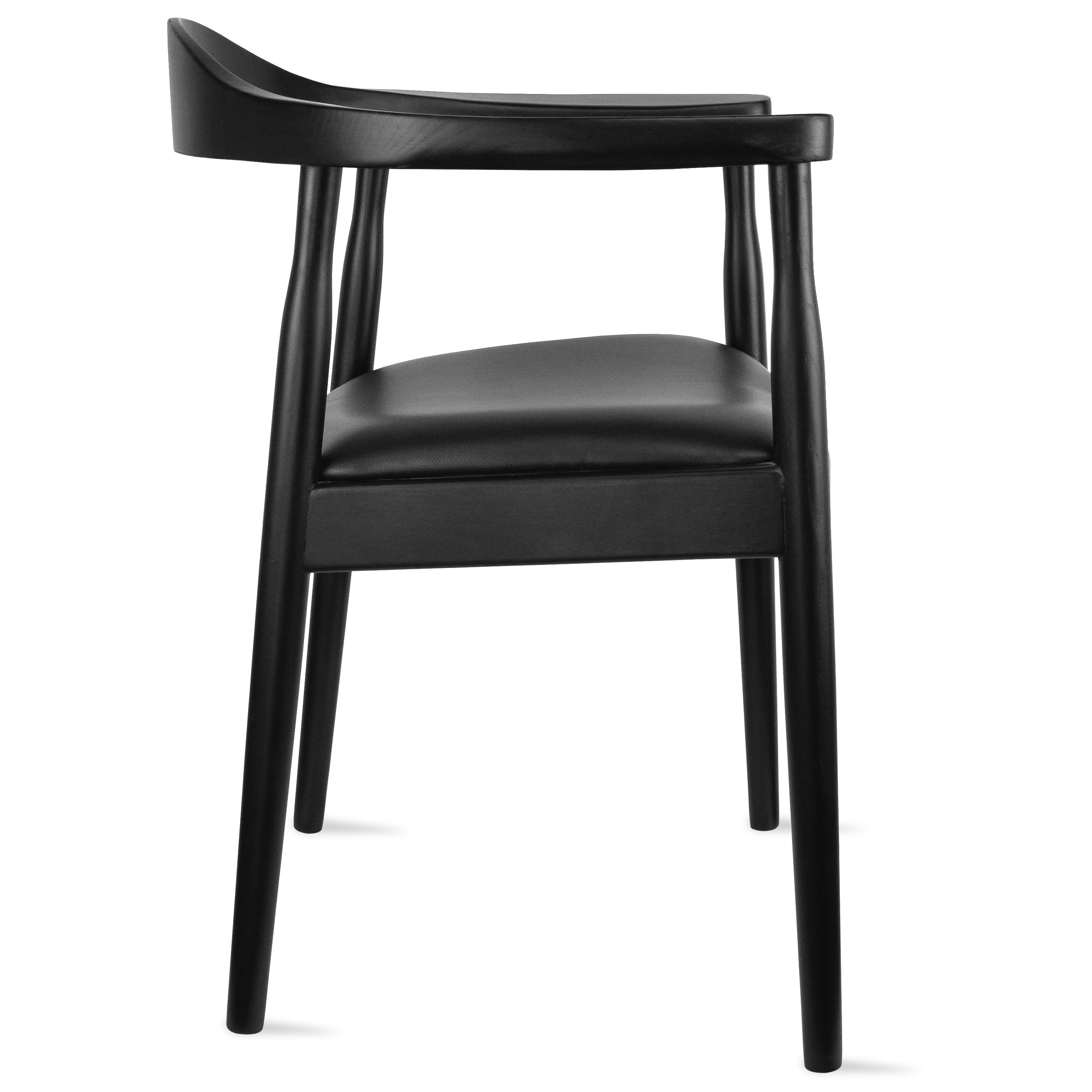2xhome Natural Solid Real Oak Wood Pu Leather Cushion Seat Kennedy Chair Armchair Dining Hans Wegner Style Overstock 16692897