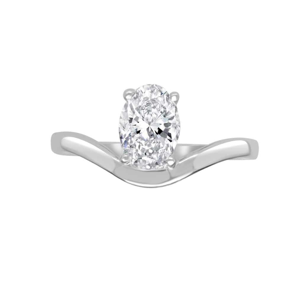 Auriya 14K Gold Lab Grown Diamond Ring 0.88ctw Lab Grown Diamond