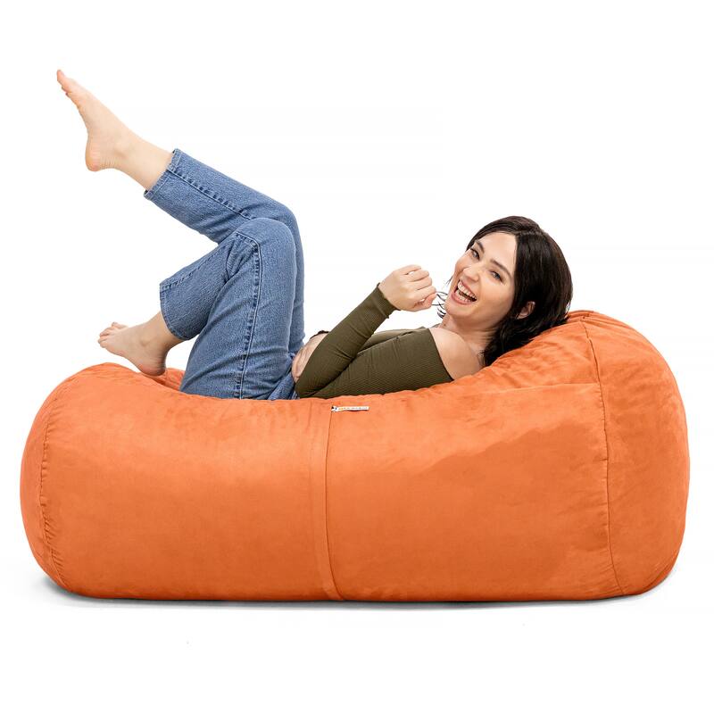 Jaxx 4' Lounger Bean Bag Chair - Pumpkin