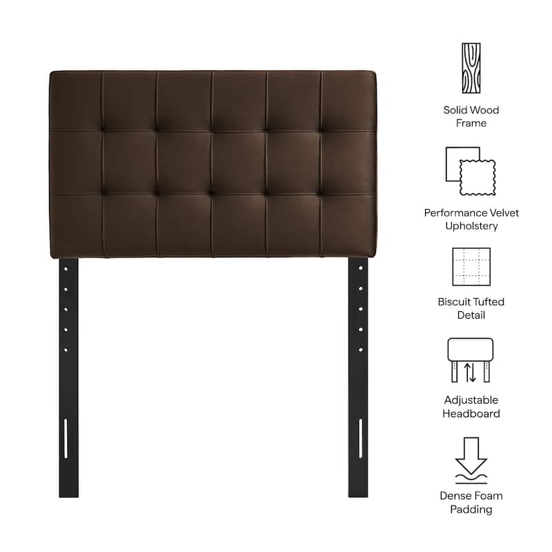 Lily Biscuit Tufted Performance Velvet Headboard