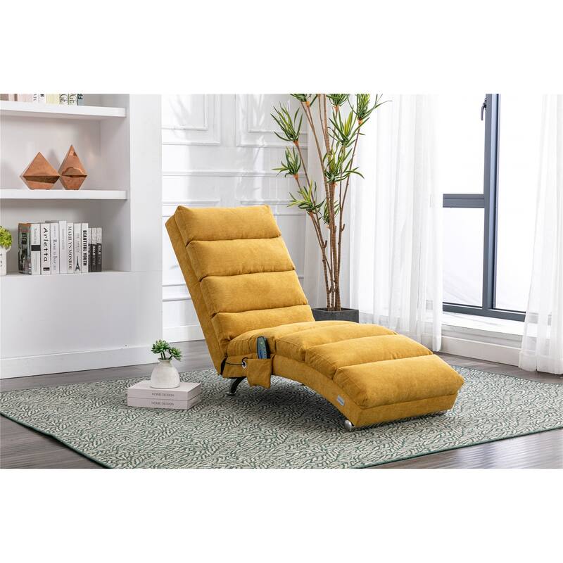 Lounger Linen Chaise Power Recline Chair Modern Massage Chair