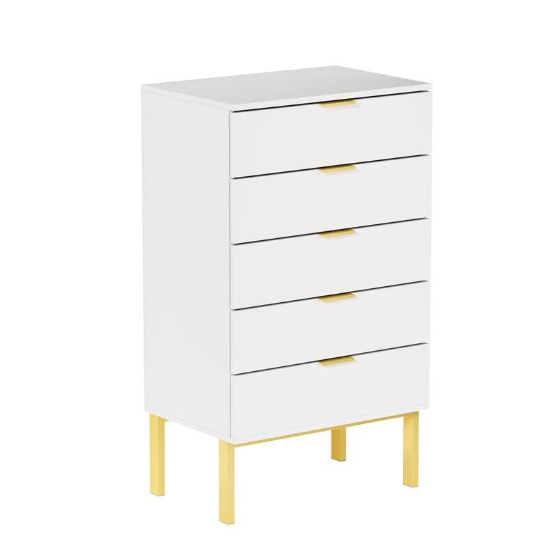 5-drawer Storage Chest Bedroom Nightstand Gadgets Cabinet