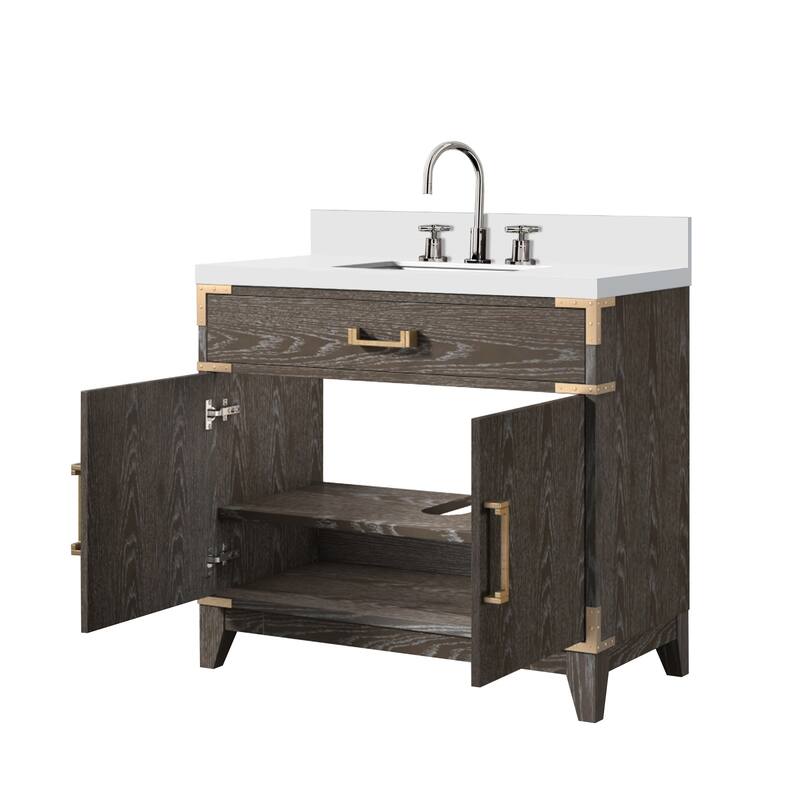Laurel Bath Vanity Quartz Top, Sink and Faucet
