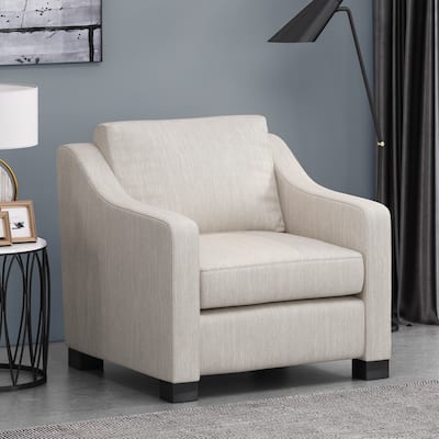 33 Inch Beige Fabric Single Sofa Club Sofa Chair