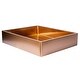 preview thumbnail 6 of 9, Rectangular Stainless Steel Sink with Rim in Rose Gold with Drain