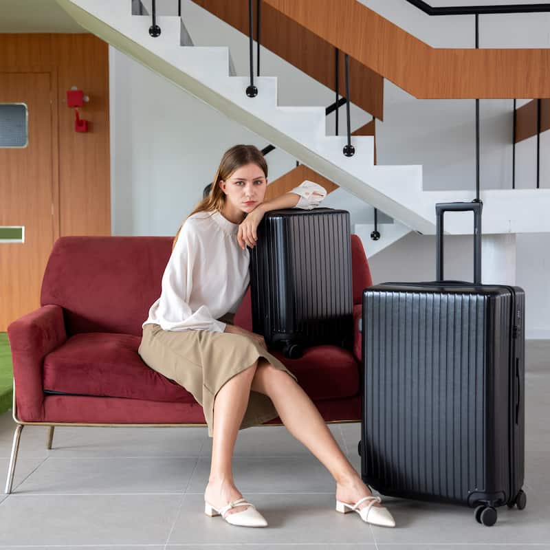 Miami CarryOn Ocean Polycarbonate 2 Piece Spinner Luggage Set