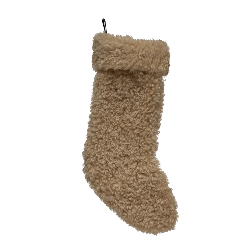 Sherpa Fabric Stocking - 9.0"L x 9.0"W x 20.88"H