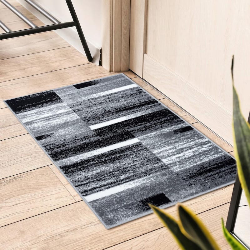 Luxe Weavers Art Deco Abstract Geometric Area Rug - 2x3 - Gray