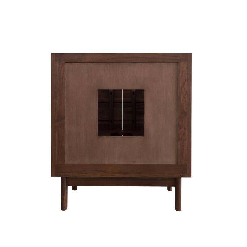 Avanity Carina Bathroom Vanity in Coffee Teak with Carrara White Marble Top