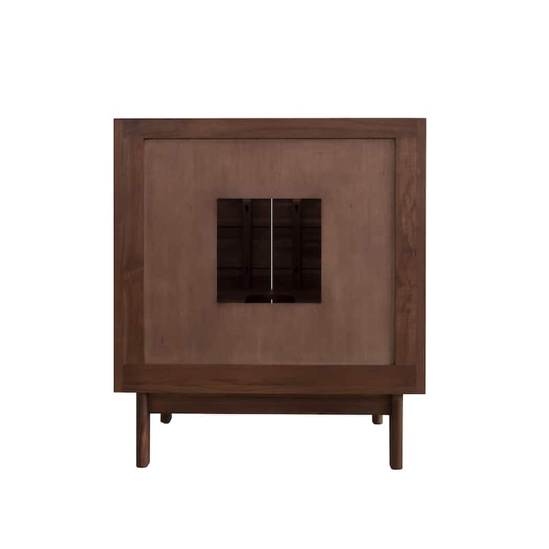 Avanity Carina Bathroom Vanity in Coffee Teak with White Engineered Stone Top