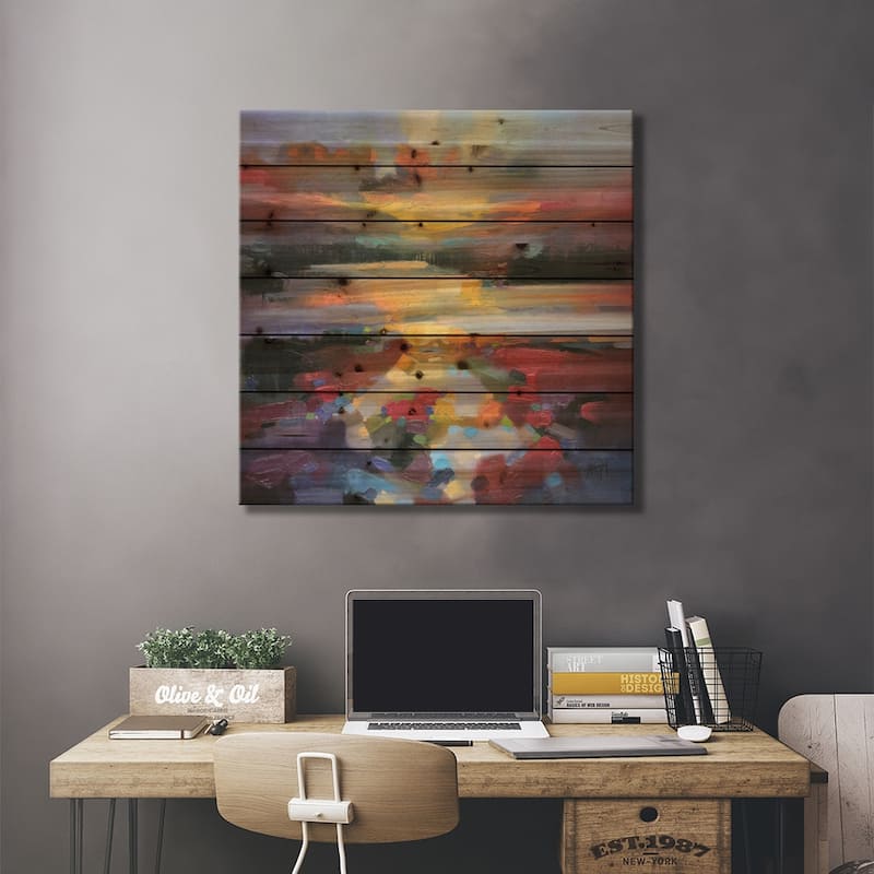 Glen Spean Red Print On Wood by Scott Naismith - Multi-Color