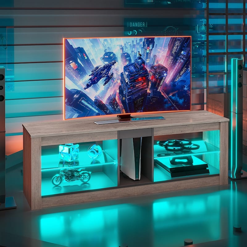 55 inch Entertainment Center LED TV Stand up to 65 Inch TVs for Living Room - 55 inches