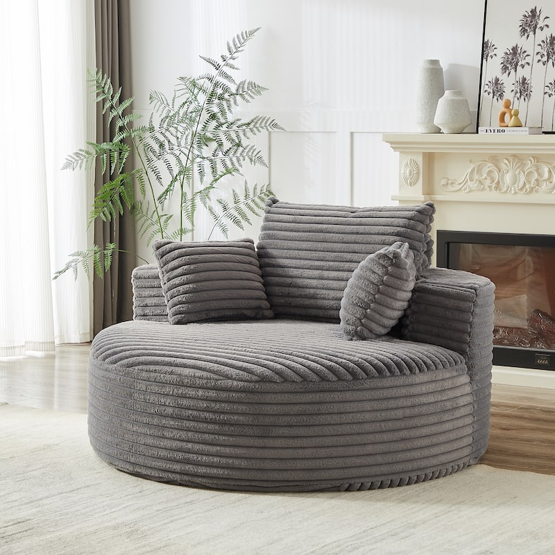 GDFStudio - Emberwood Corduroy Single Sofa Cloud Recliner