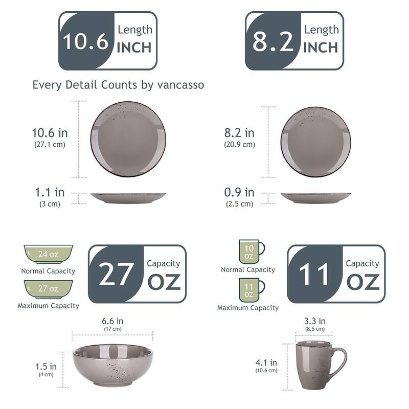 vancasso Navia 16-piece Stoneware Dinnerware Set (Service for 4)